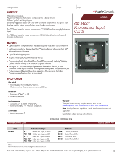 GR 2400TM Photosensor Input Cards