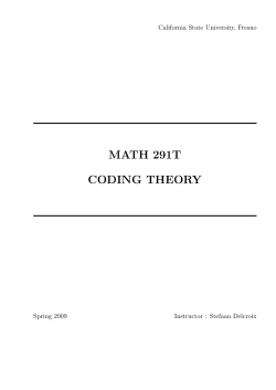 math 291t coding theory