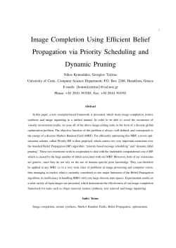 Image Completion Using Efficient Belief Propagation via Priority
