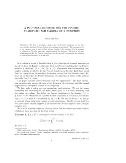 A POINTWISE ESTIMATE FOR THE FOURIER TRANSFORM AND