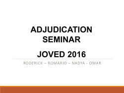 adjudication seminar joved 2016 what is debating?