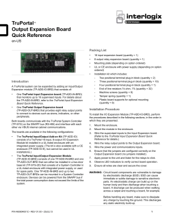 Output Expansion Board Quick Reference