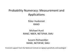 Probability Numeracy: Measurement and Applications