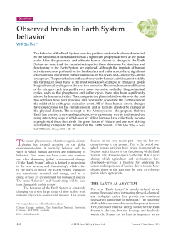 Observed trends in Earth System behavior