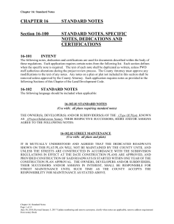 Chapter 16 - STANDARD NOTES