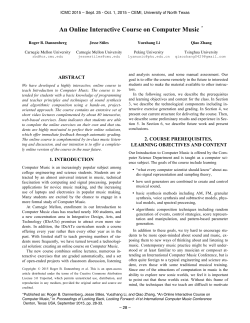 An Online Interactive Course on Computer Music