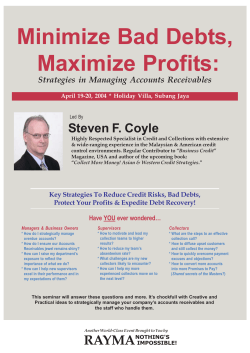 Minimize Bad Debts, Maximize Profits