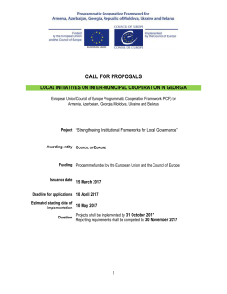 Call for proposals - Coe