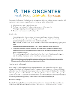 Oncenter Exhibitor Vehicle Fact Sheet