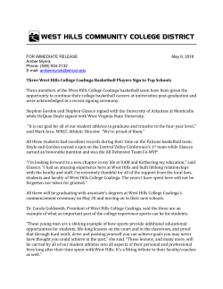 Three West Hills College Coalinga Basketball Players Sign to Top