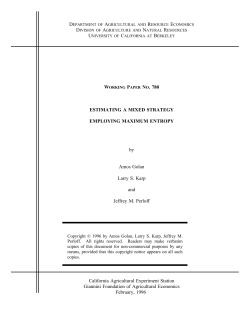 ESTIMATING A MIXED STRATEGY EMPLOYING