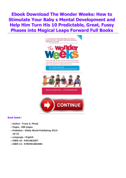 Ebook The Wonder Weeks: How to