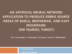 An artificial neural network application to produce debris source