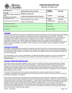 position description - BC Public Service
