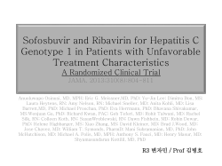 Sofosbuvir and Ribavirin for Hepatitis C Genotype 1 in Patients with