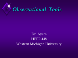 Observational Tools - Homepages at WMU