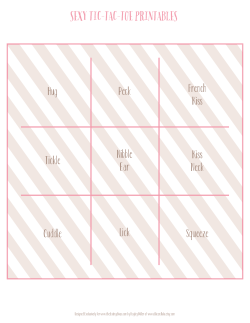 Sexy Tic-Tac-Toe Printables