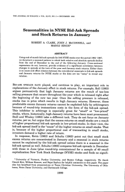 Seasonalities in NYSE Bid-Ask Spreads and Stock Returns in January