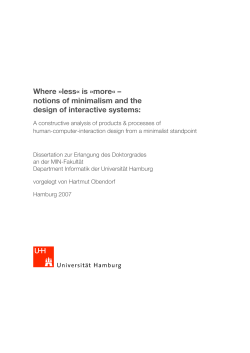 notions of minimalism and the design of interactive systems