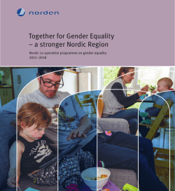 Together for Gender Equality &ndash; a stronger Nordic Region