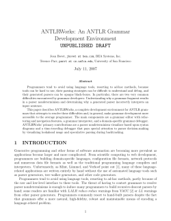 ANTLRWorks: An ANTLR Grammar Development Environment