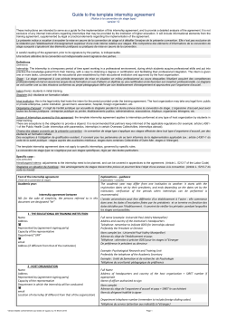 Notice &agrave; la convention de stage type