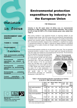 Statistics in focus - European Commission