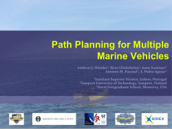 Path Planning for Multiple Marine Vehicles