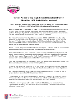 Two of Nation`s Top High School Basketball Players Headline 2008