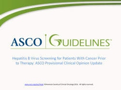 HBsAg-negative/anti-HBc-positive - Quality Oncology Practice Initiative