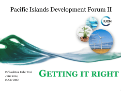 Integrating Green Growth principles in National Development