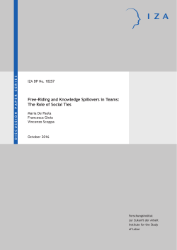 Free-Riding and Knowledge Spillovers in Teams: The Role of