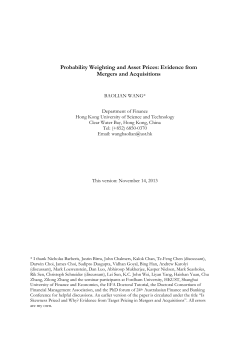 Probability Weighting and Asset Prices