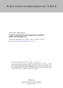 Geometry on grassmannians and applications to splitting