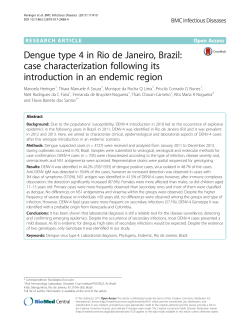 Dengue type 4 in Rio de Janeiro, Brazil