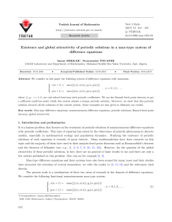 Existence and global attractivity of periodic