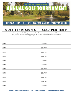 GOLF TEAM SIGN UP&mdash;$650 PER TEAM