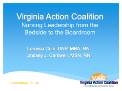 Nursing Leadership from the Bedside to the Boardroom
