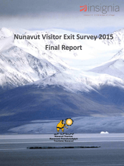 Exit Survey - Nunavut Tourism