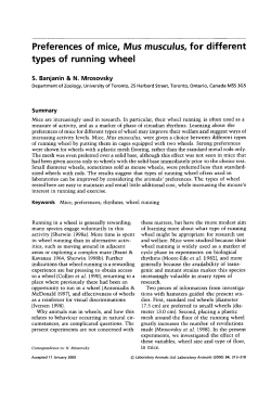 Preferences of mice, Mus musculus, for different