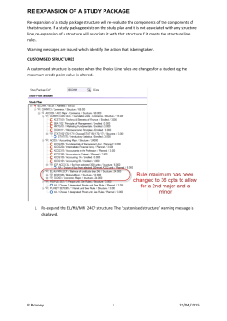 re expansion of a study package