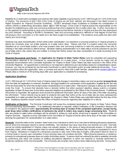 Domicile Eligibility - Office of the University Registrar