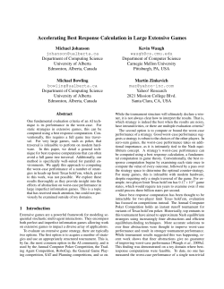 Accelerating Best Response Calculation in Large