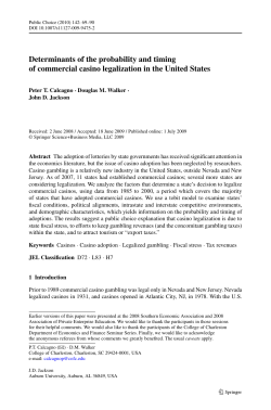 Determinants of the probability and timing of commercial casino