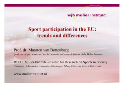 Sport participation in the EU: trends and differences