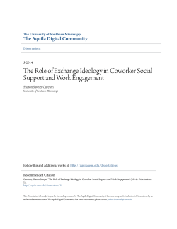 The Role of Exchange Ideology in Coworker Social Support and