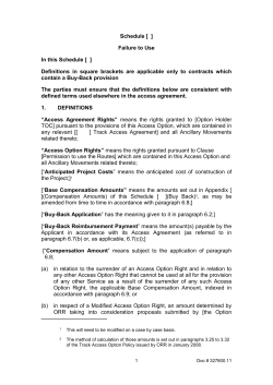 Model clause for Track Access Option