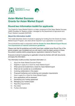 Round Two Grants for Asian Market Export