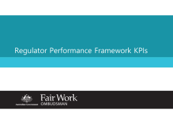 FWO Regulator Performance Framework KPIs