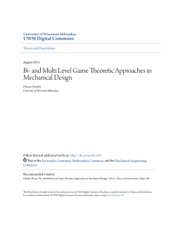 Bi- and Multi Level Game Theoretic Approaches in Mechanical Design
